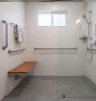 ADA walk-in shower after